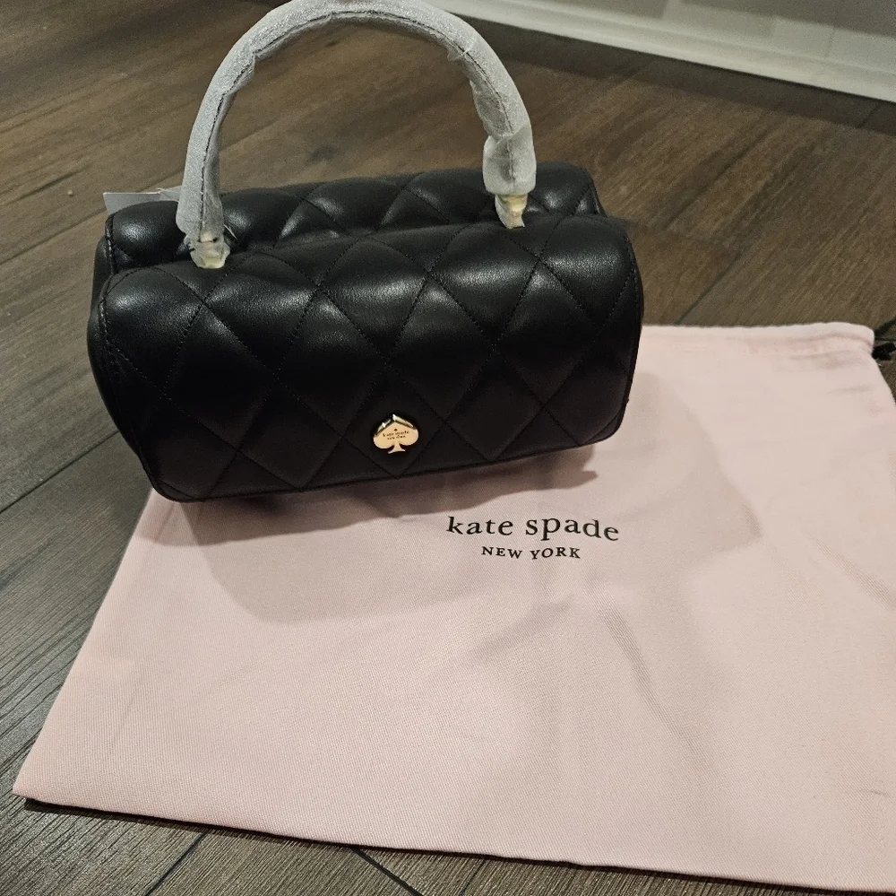 NWT ♠️ Kate Spade Heart 3D Barrel Quilted Leather Specialty Bag+Dusty $429